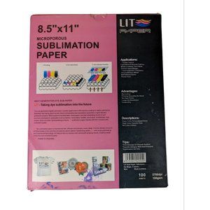 LIT Sublimation Paper 8.5x11 100 Sheets